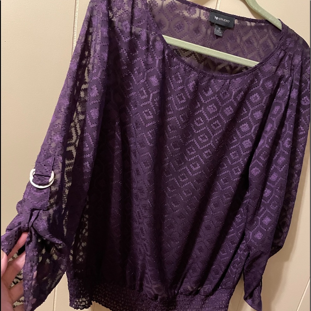 Lace look blouse